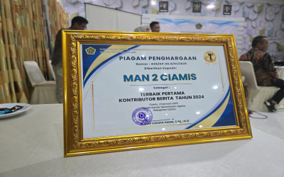MAN 2 Ciamis Raih Predikat Kontributor Berita Terbaik 2024
